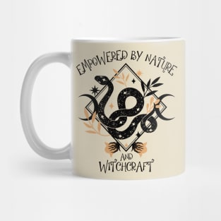 Empowered by nature good vibes witchy fashion. Mug